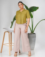 Cuban Collar Relax Linen Top - Image 2