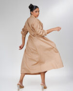 Pleated Structured Shirt Dress - Image 2