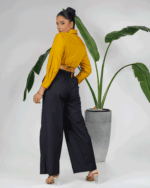 Waist Tie Up Crop Shirt - Image 3