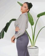 Waist Tie Up Crop Shirt - Image 4