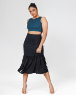 Front Slit Ruffle Skirt - Image 2