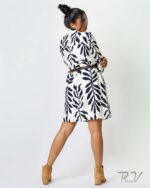 Long sleeve with Coller Dress - Image 2