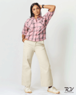 Plaid Top With Double Pocket - Image 6