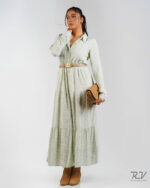 Long Sleeve With Collar Long Dress