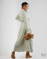 Long Sleeve With Collar Long Dress - Image 3