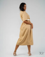 Front Button Down Straight Sleeve Dress - Image 2