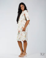 Three Quarter Sleeve Dress With Front Pocket - Image 3