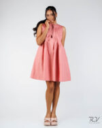 Tuck Detail Front Open Dress