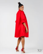 Pin Tuck Detail Long Sleeve Dress - Image 4