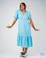 Short Sleeve Cutlon Long Dress