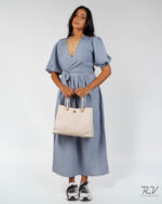 Puff Sleeve Gathered Dress