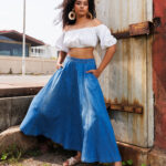 Panel Skirt With Side Pockets