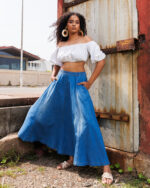 Panel Skirt With Side Pockets