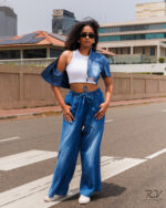 Patch Pocket Detail Drawcord Waist Pant - Image 2