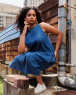 Sleeveless A-Line Dress - Image 3