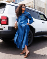 Half Placket Detail Shirt Dress