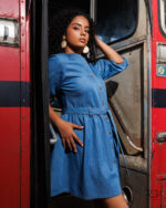 V-Neck Long Sleeve Dress - Image 3