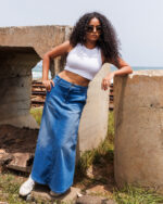 Denim Straight Skirt - Image 2