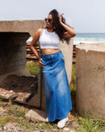 Denim Straight Skirt - Image 3