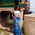 Denim Straight Skirt