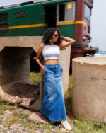 Denim Straight Skirt