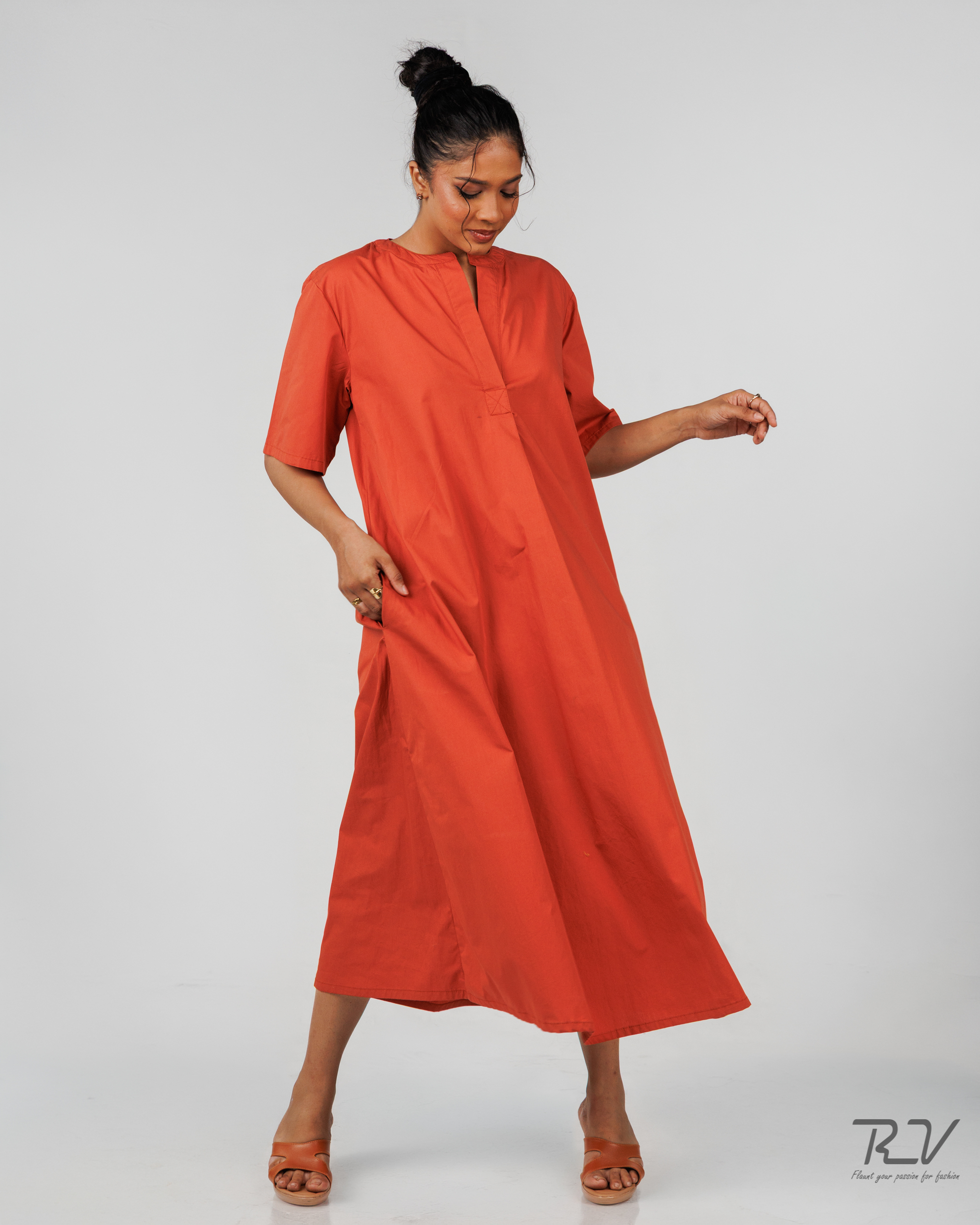 12 (2) Front Placket Detail Dress - Image 1