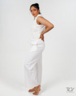 Sleeve Less Top with Standing Collar - Image 2