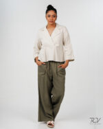 Reverse Collar Yoke Detail Top