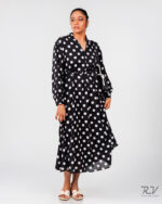 Polka Dot Long Sleeve Dress - Image 2
