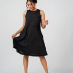 Back Tie Up Detail Sleeve Less Dess