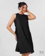 Back Tie Up Detail Sleeve Less Dess - Image 3